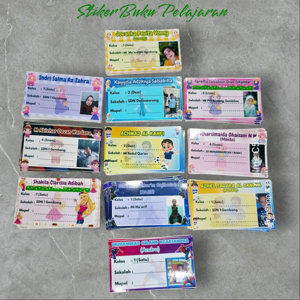 

TEMA 2 Stiker Nama Buku Pelajaran Custom/Stiker Label Buku Custom/Stiker Mata Pelajaran Custom/Bisa Pakai Foto Anak