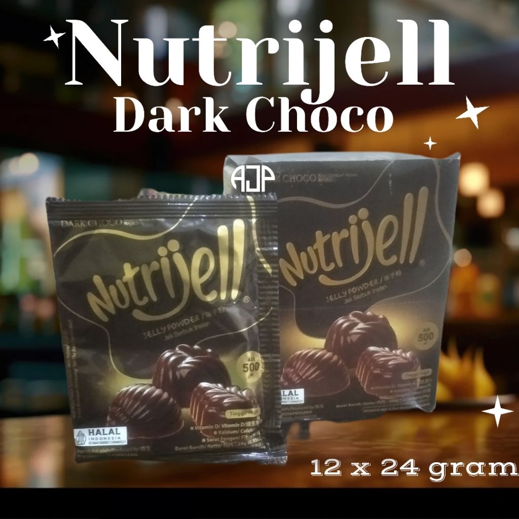 

Nutrijell Dark Choco Sachet | 12 x 24 gr