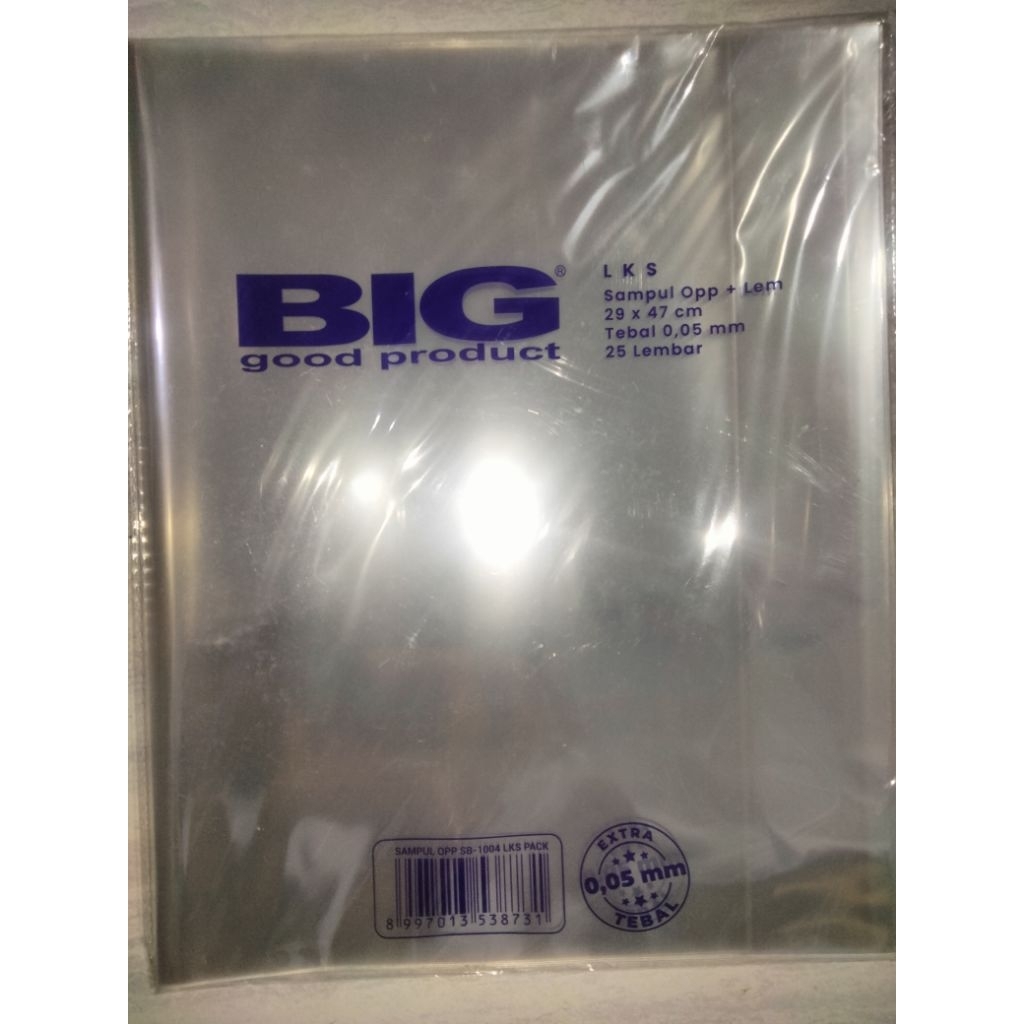 

Sampul plastik BIG LKS, isi 25 lembar, ukuran 29 x 47cm