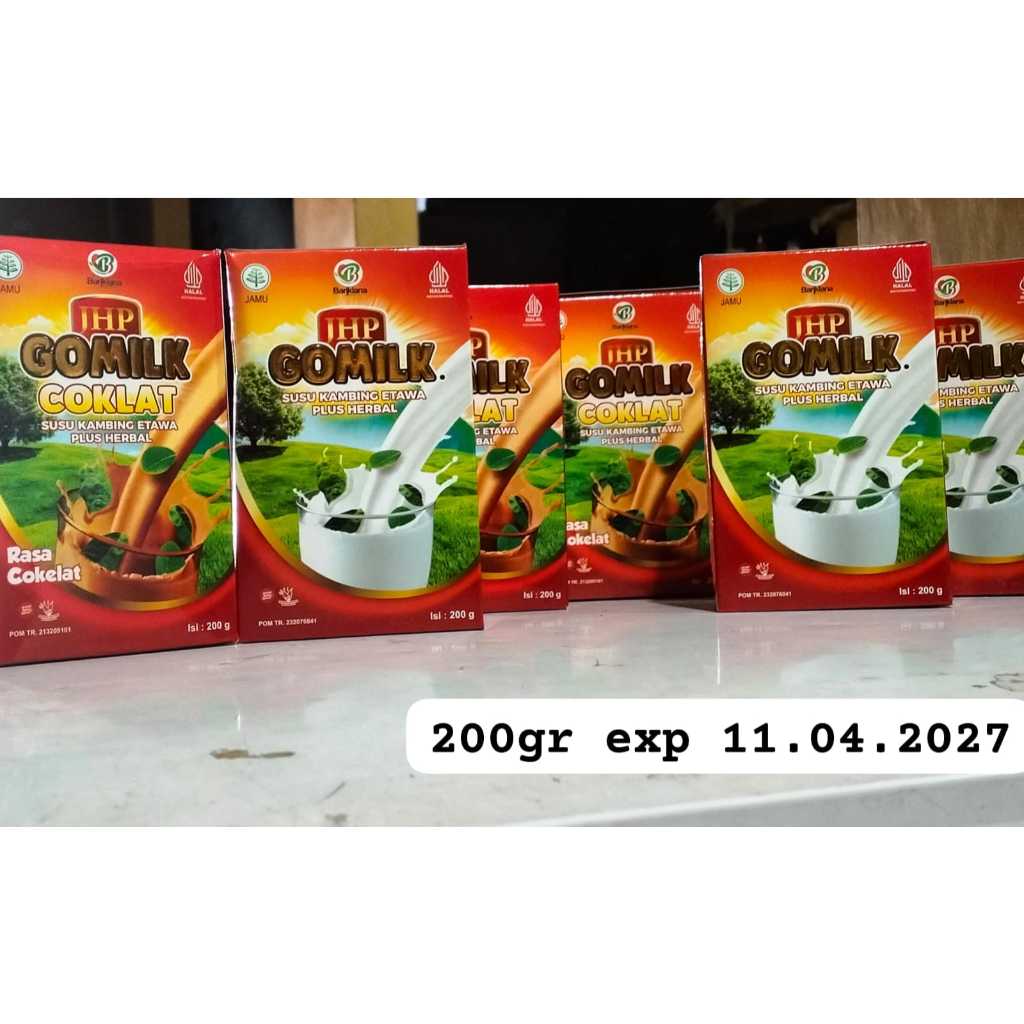 

gomilk susu kambing etawa Rasa Strawberry , Original Dan Coklat 200 gr