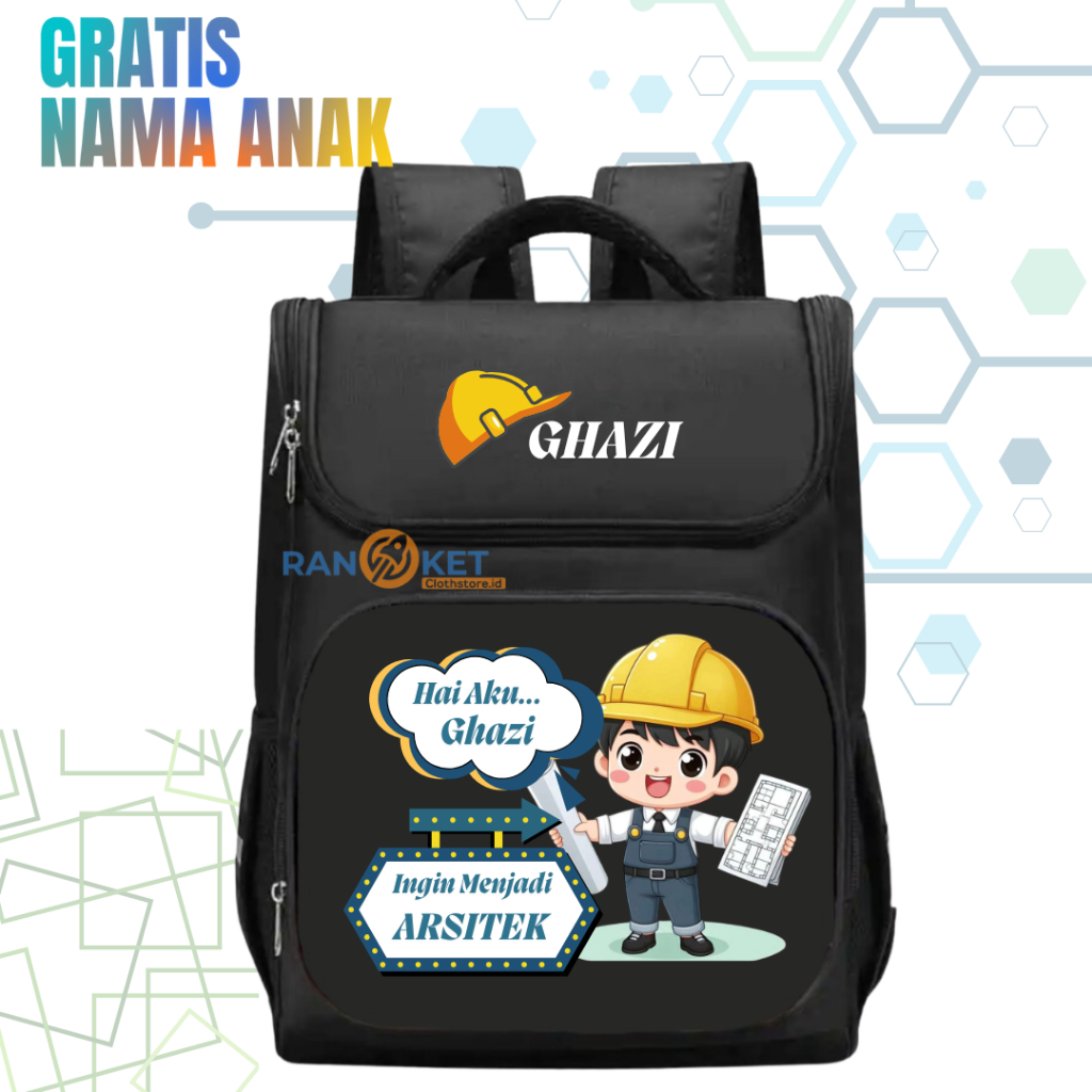 Arsitek I Tas Ransel Sekolah Anak TK/SD Cita Cita "ARSITEK" I Tas Sekolah Anak SD/TK Cita Cita "ARSI