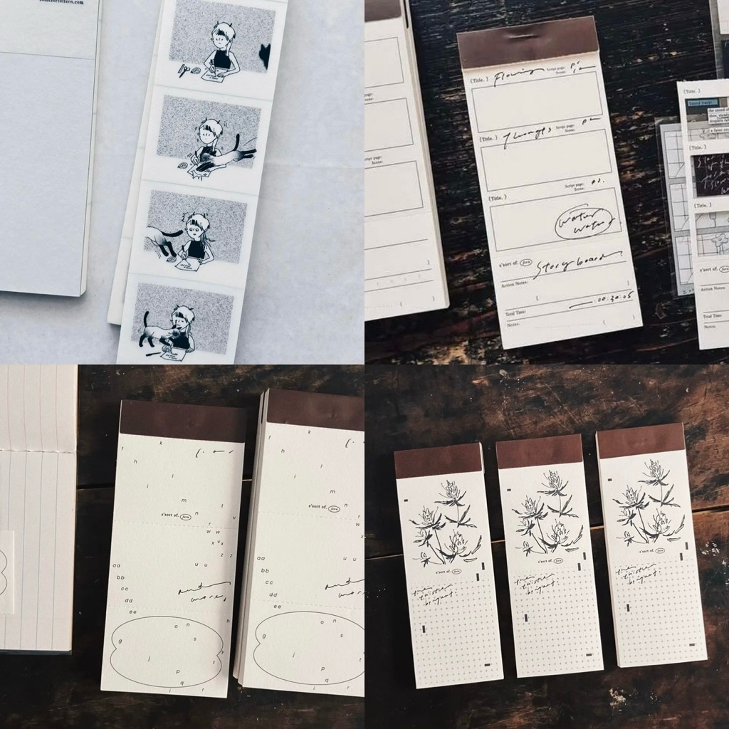 

[Sample 5pcs] Somesortof.fern Memo Pad - because of my cat . storyboard . alphabets . bouquet