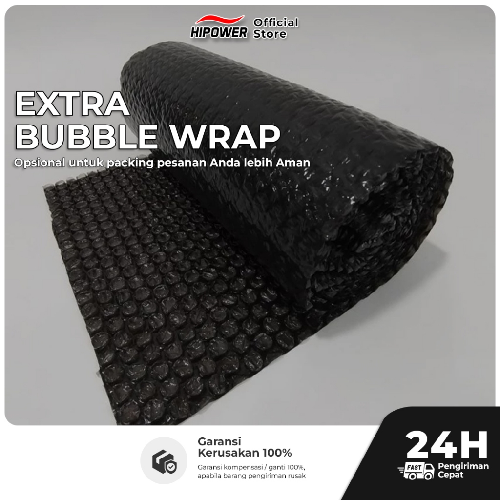 

Extra Bubble Wrap Packing Pembungkus bubble tambahan untuk memastikan pesanan lebih aman.