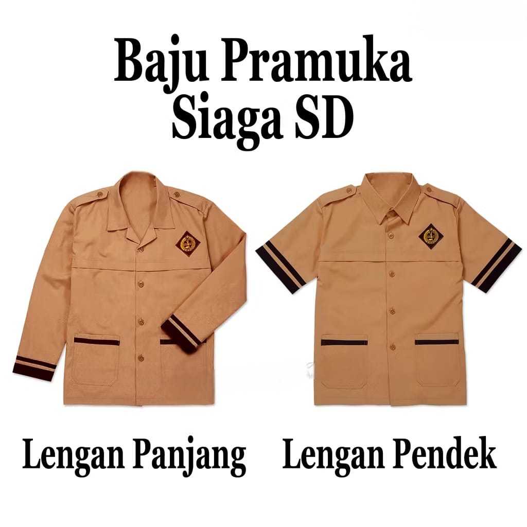 Seragam Sekolah SD Baju Sekolah Seragam Pramuka Laki Panjang / Seragam Sekolah Baju Pramuka Panjang 