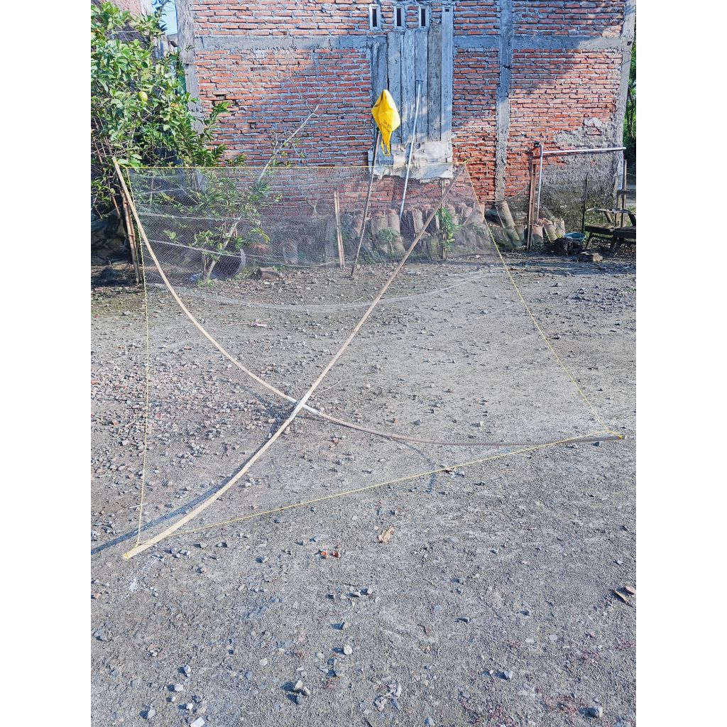jaring putih (anco) 3/8 in ukuran  2x2meter