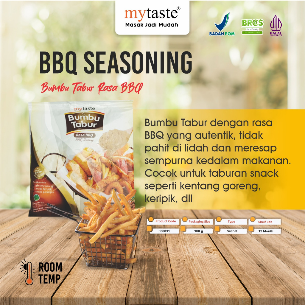 

MYTASTE BUMBU TABUR BBQ BUMBU TABUR BARBEQUE 100GR