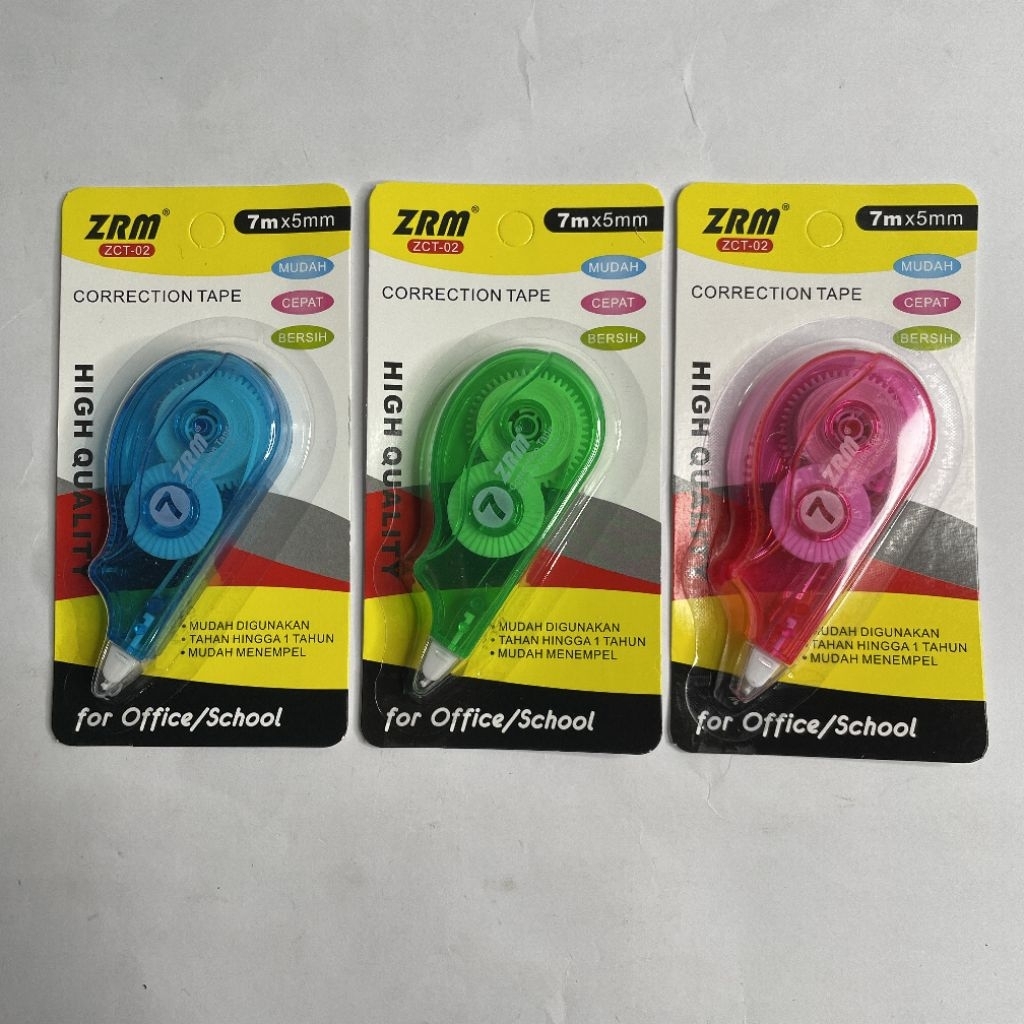 

Correction tape ZRM ZCT-02 tipe x tip x tape x pita kertas 7m
