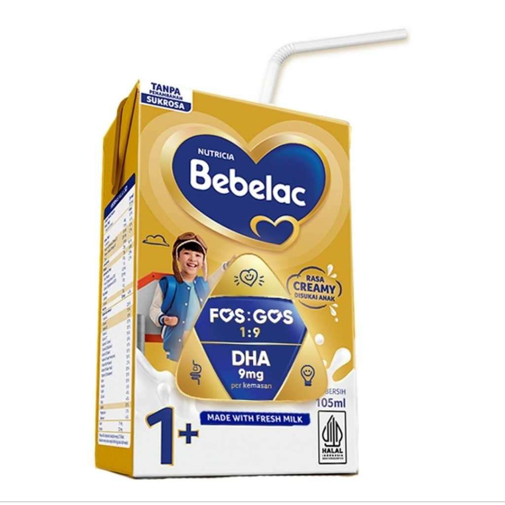 

Bebelac UHT 105mL / 165mL Susu Formula Cair Rasa Plain