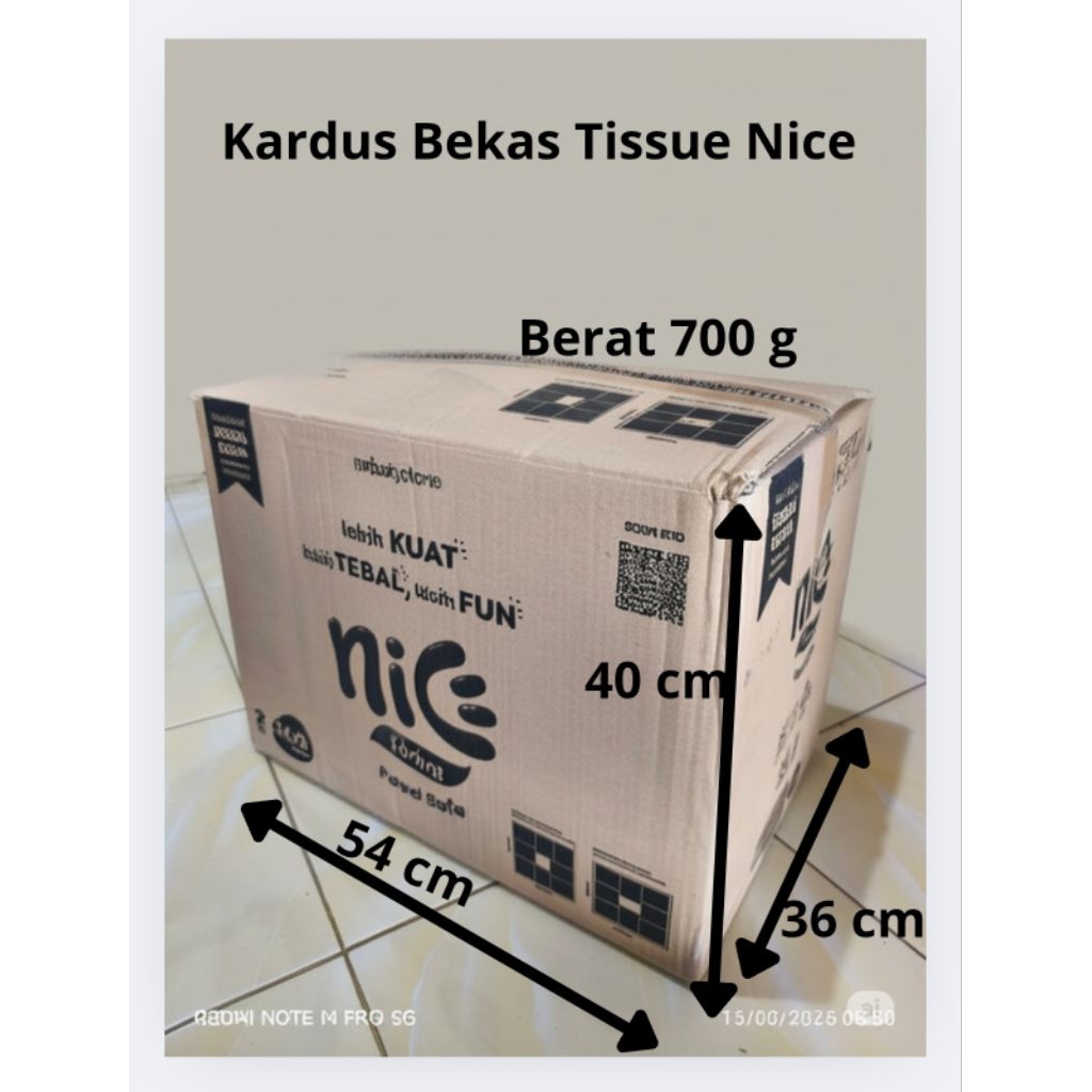 

Kardus Bekas Tissue Nice Ukuran Besar Untuk Simpan Barang Atau Pindahan