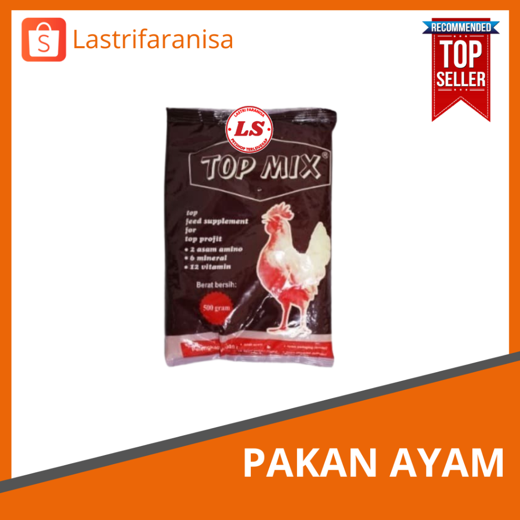 TOP MAX Top Mix Ayam Top Mix Ayam Petelur Pakan Ayam 500 Gram