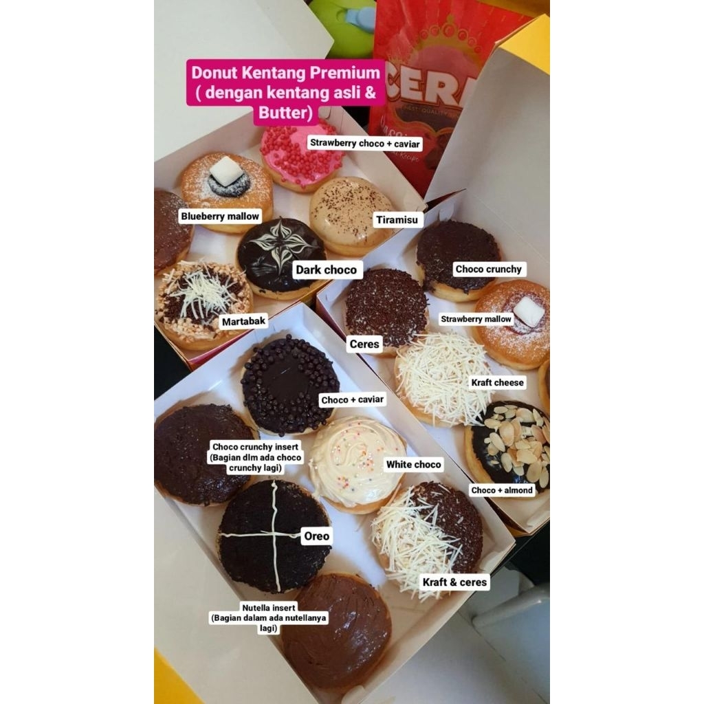 

DONAT KENTANG PREMIUM MADE BY ORDER. ORDER MINIMAL H-1 YA BESTIE