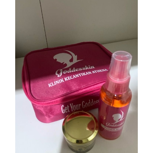 GODDESSKIN ATHENA PAKET Night Cream & Micellar (free pouch)
