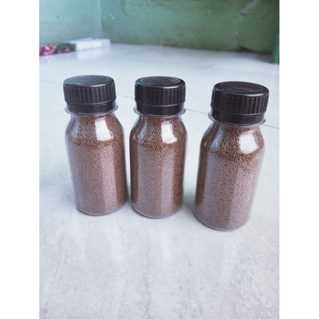 Pelet racikan , untuk ikan aquascape glowfis,gupy,neon,blue elektric dll