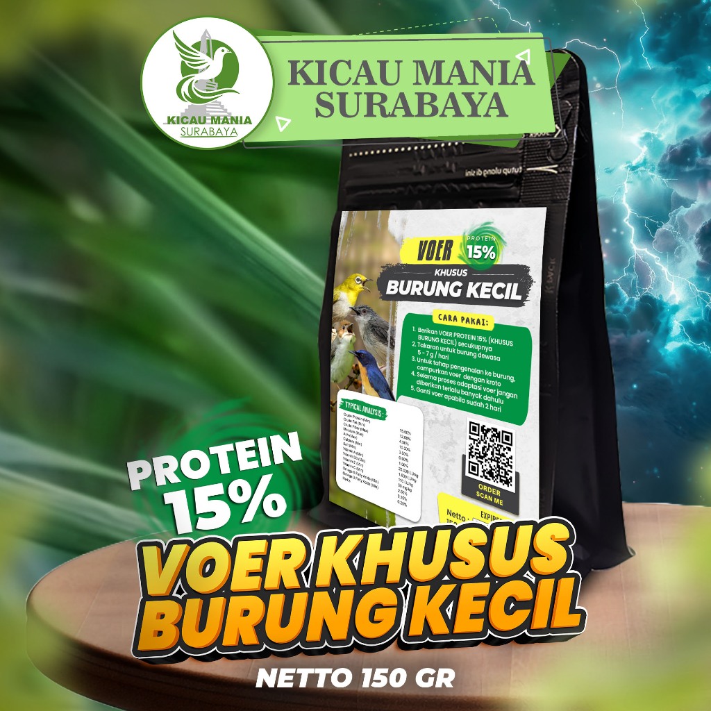 VOER BURUNG KECIL| VOER HARIAN | VOER NUTRISI KOMPLIT  | JOYO VOER BURUNG KECIL PROTEIN  15% KHUSUS 