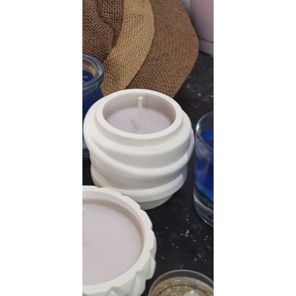 lilin aromaterapi model selendang souvenir nikahan