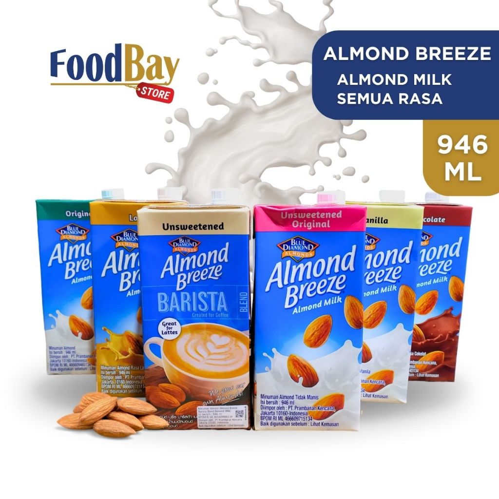 

Almond Breeze Blue Diamond Almond Milk Susu Almond Semua Rasa 946 ml