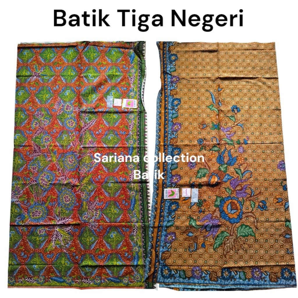 Kain Kebat Jarik Tapih Samping Cap cent Dua Daun Muda Motif Tiga Negeri Batik Halus Ibu Melahirkan