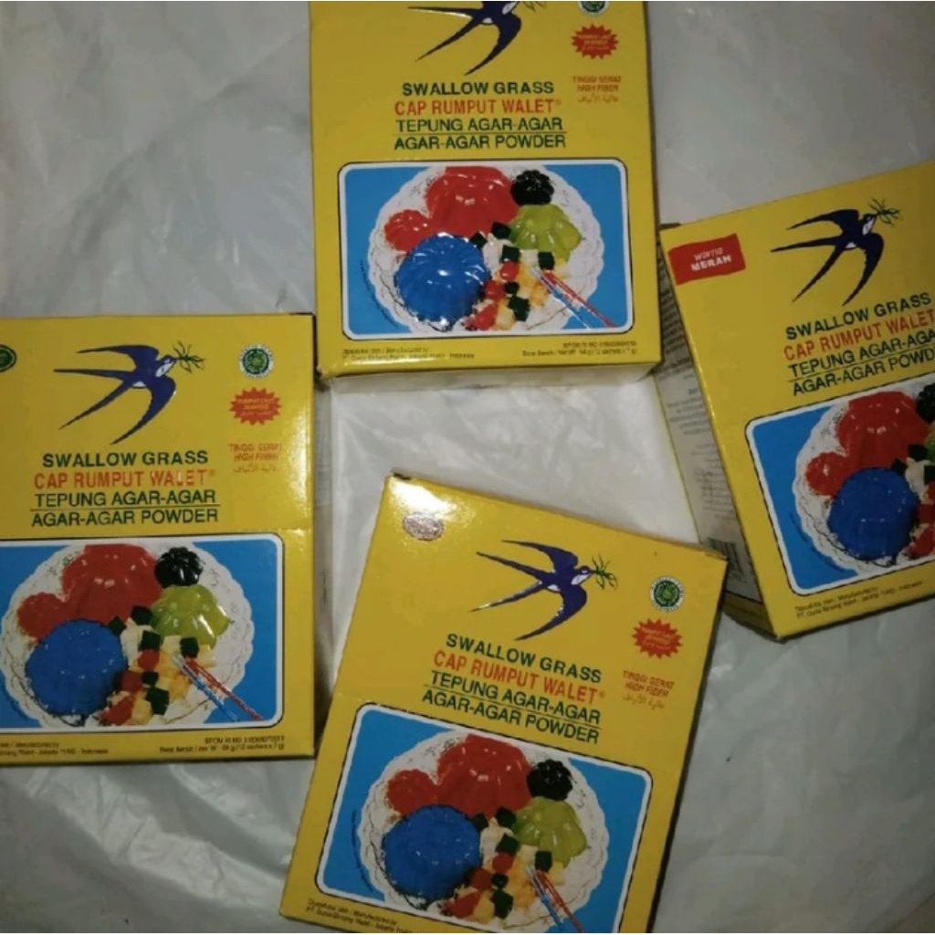 

Agar Agar Swallow Hijau-Putih-Cokelat-Merah per pcs