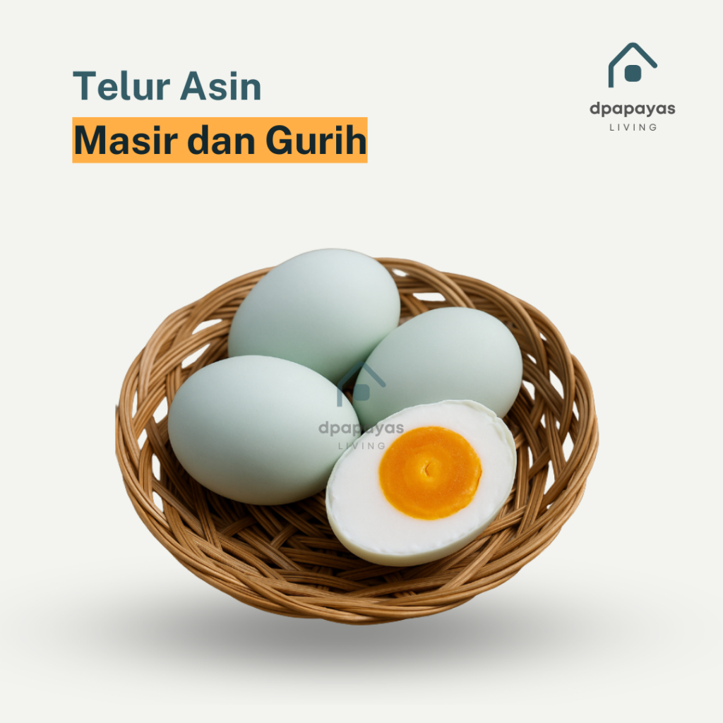 

Telur Asin Matang Masir Size Besar Gurih - Pack isi 4/6/10pcs