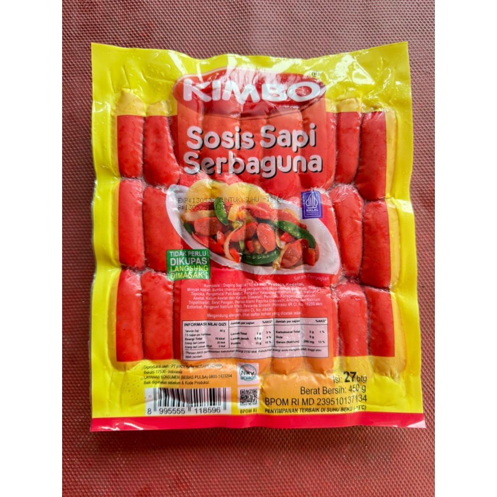 

Kimbo sosis sapi serbaguna 450 gr