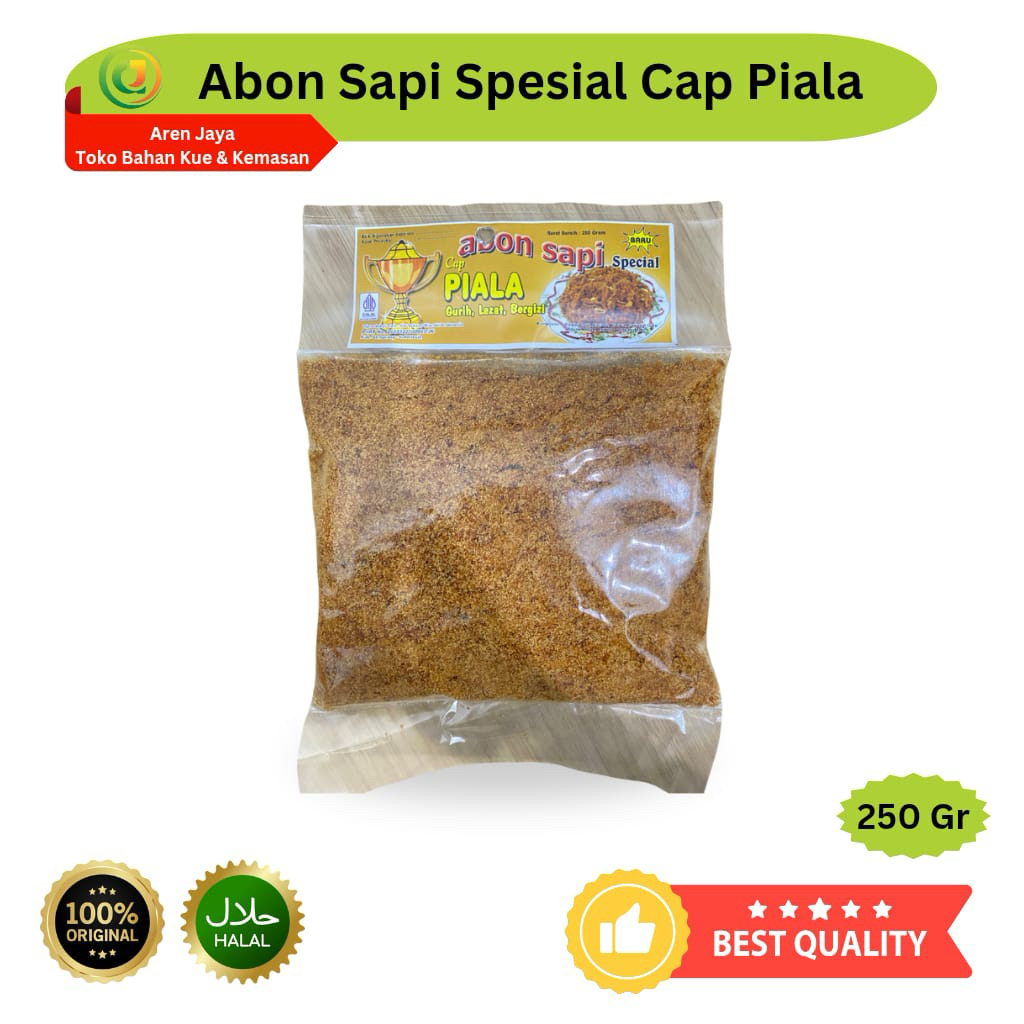 

Abon Sapi Spesial Cap Piala Gurih Lezat Bergizi 250 Gram Original