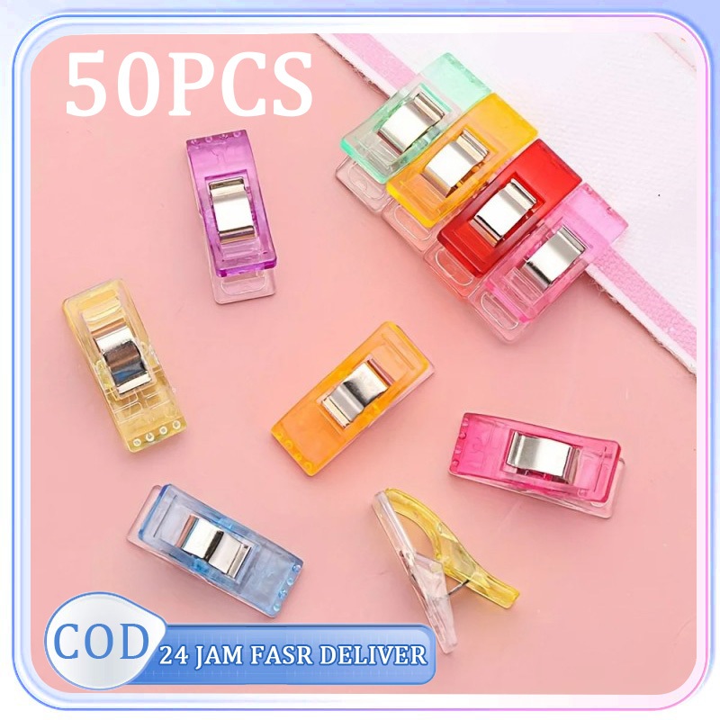 50pcs Jepitan Kain Jahit Penjepit Bahan Kain Jepit Kain Jahit Klip Penjepit Jahitan Kain