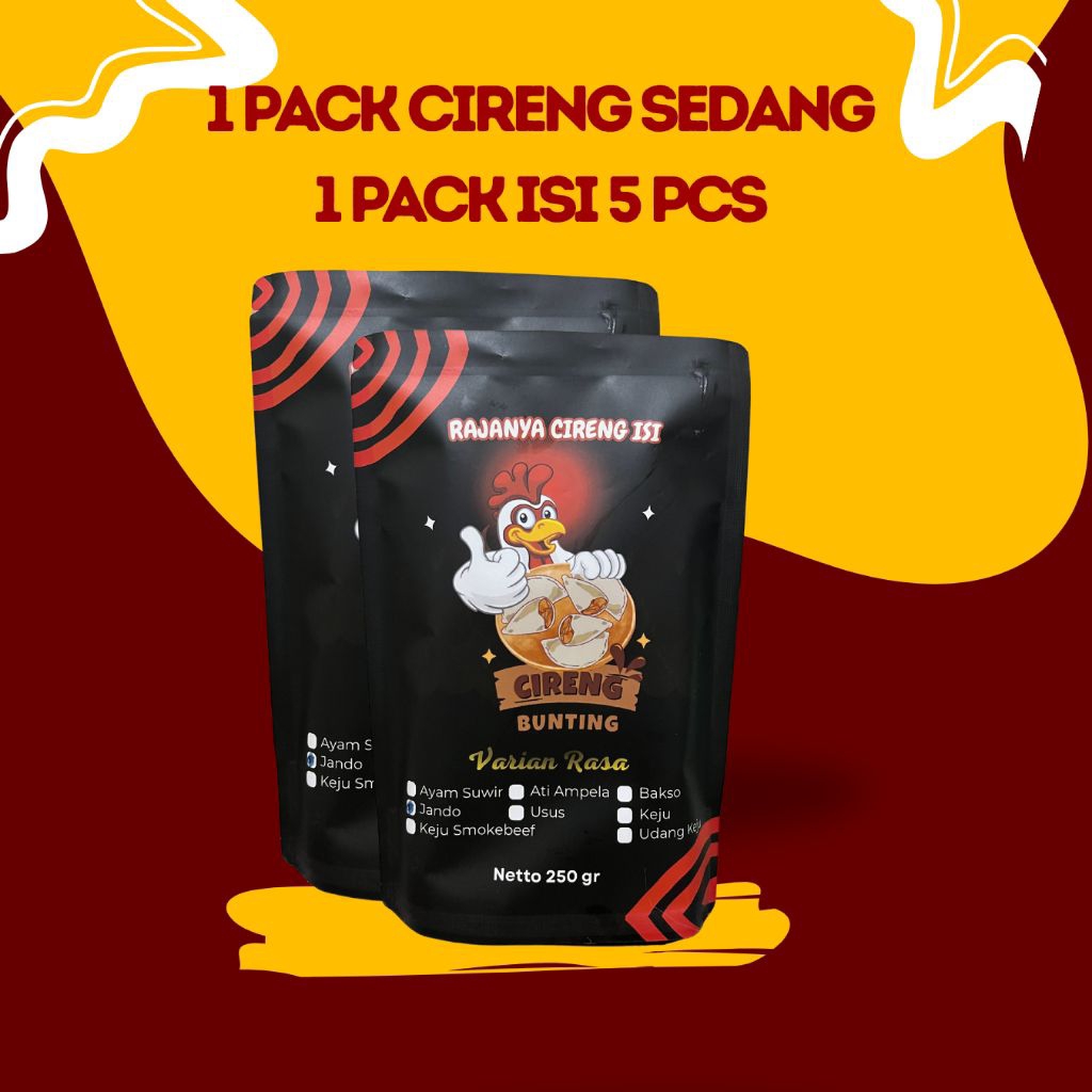 

CIRENG BUNTING ISI ATI AMPELA 1Pack/5Pcs