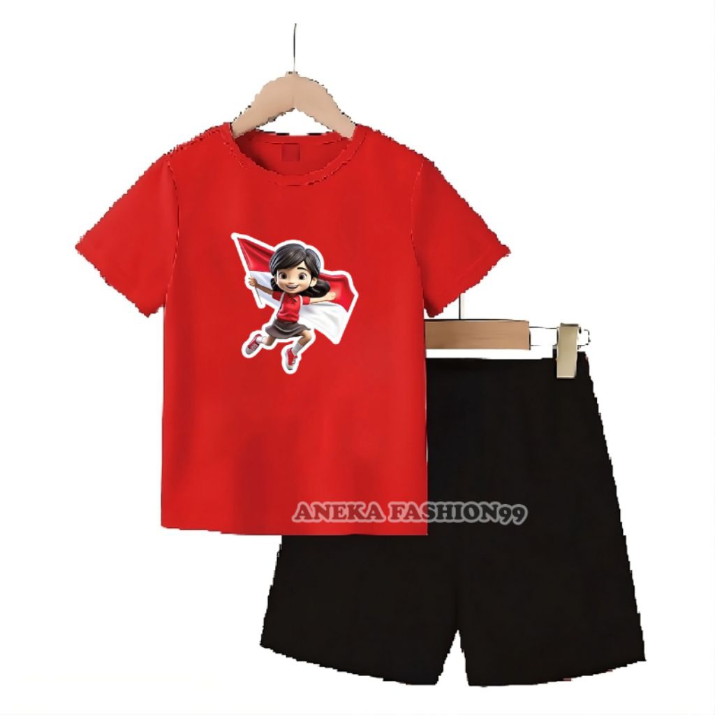 Setelan Kemerdekaan Anak Setcel Hari Merdeka 80Th Terbaru 2025 Tanggung Baju Celana 17An Laki Peremp