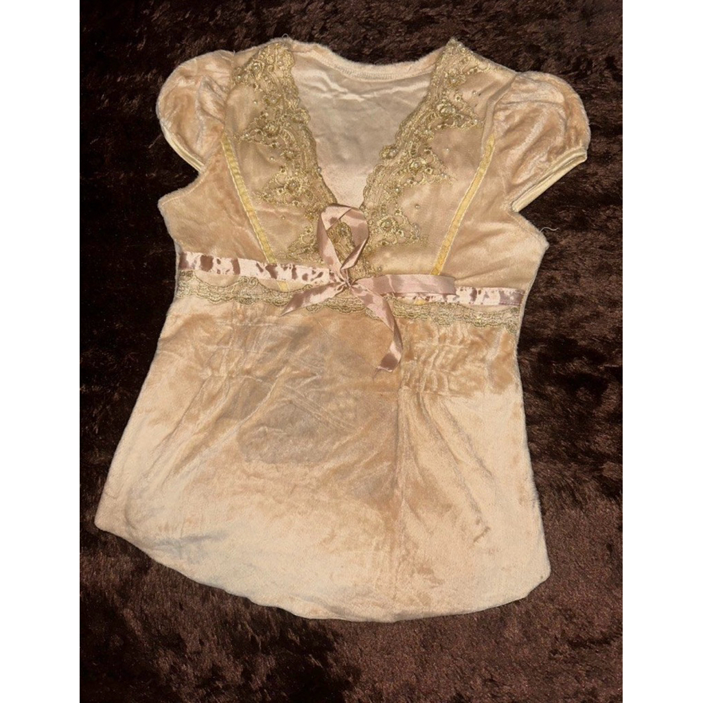 Y2k vintage yellow shirt