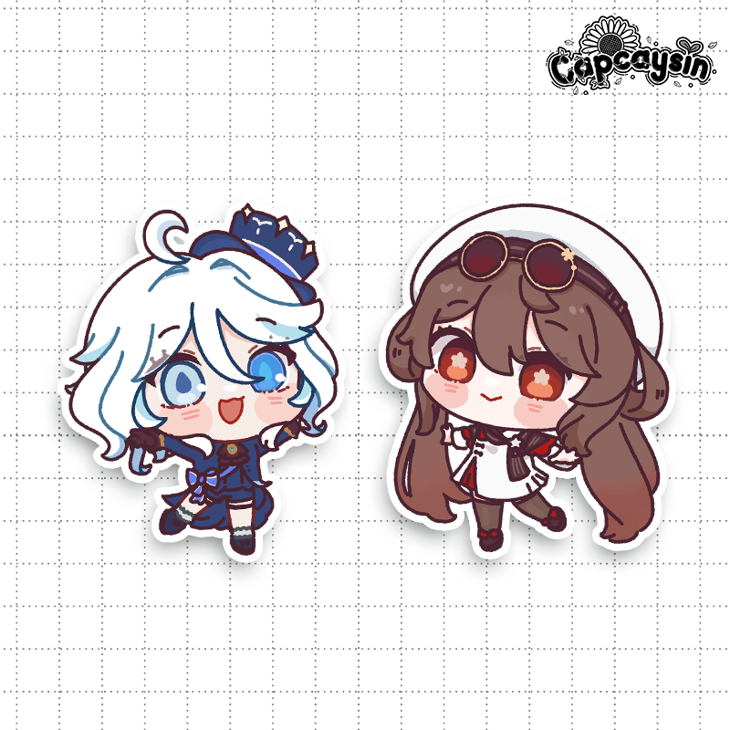 

capcaysin - Genshin Impact Furina Hutao Die Cut Sticker