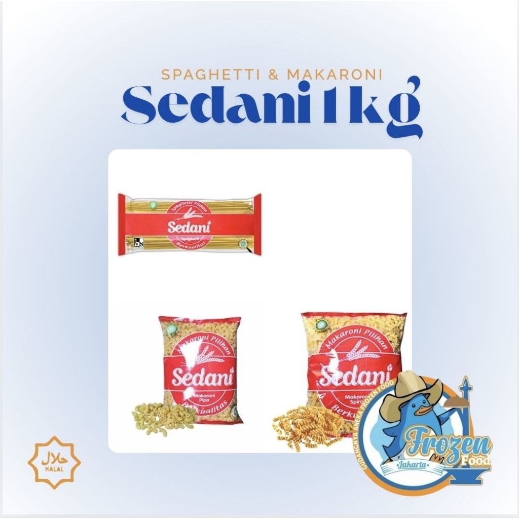 

Sedani Makaroni & Spaghetti 1kg | WAJIB EXTRA BUBBLEWRAP