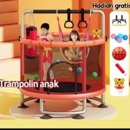 Trampoline Anak Preloved Minus kaki Patah 1
