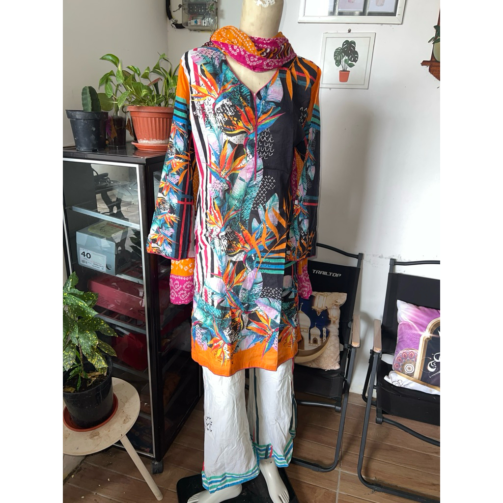 baju undia set kurti lengkap/baju India preloved