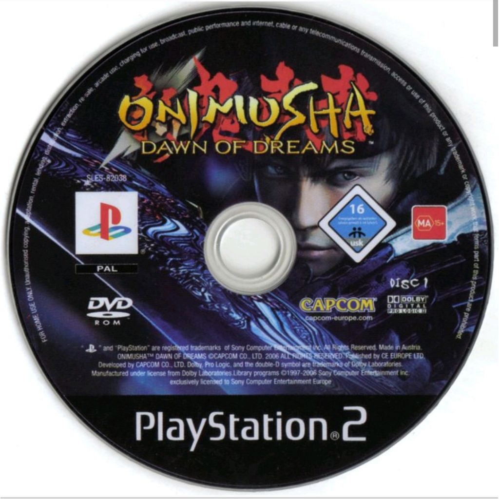 Kaset DVD Game Onimusha Dawn Of Dreams - Kaset game ps 2 - Kaset game ps2 original - Kaset DVD Game 