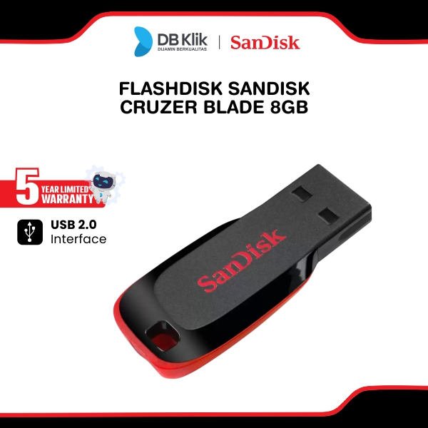 Sandisk Flashdisk Cruzer Blade 8Gb