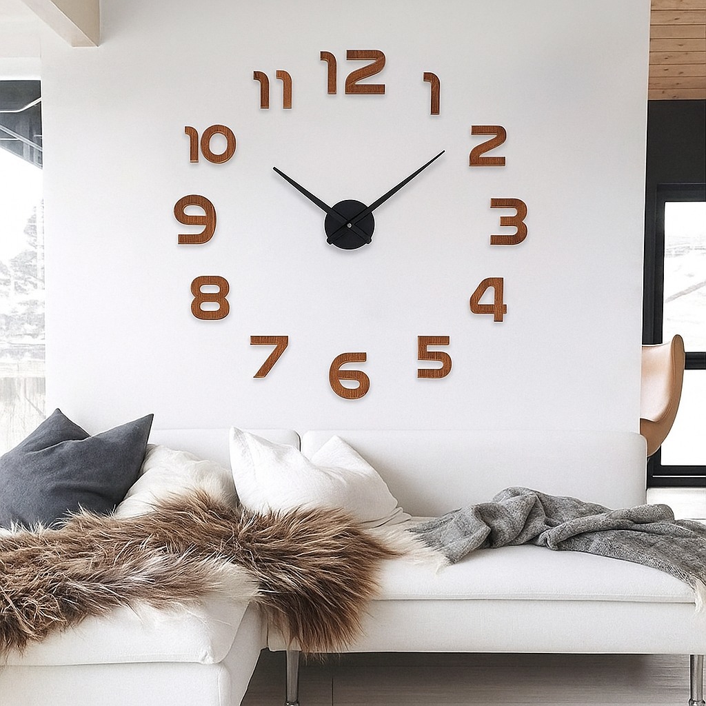 SHENAR JAM DINDING DIY 3D KECIL TEMPEL TEMBOK ANGKA HIASAN UNIK AESTHETIC MINIMALIS