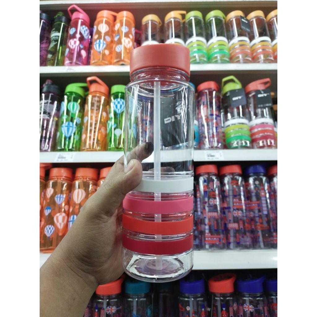 Botol minum anak motif salur karet MR.DIY