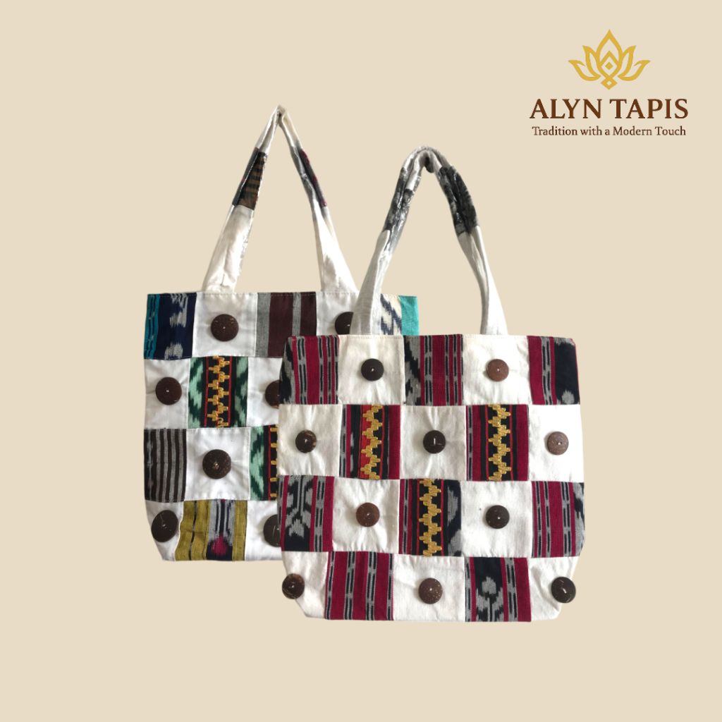 ALYN TAPIS Totebag Etnik Perca Kain Tenun Tapis Benang Emas