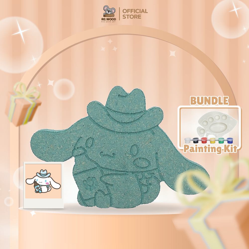 

[Rewood] Kayu Lukis Kanvas Karakter Cinnamoroll Sanrio Botol | Size S DIY Wood Painting Kit