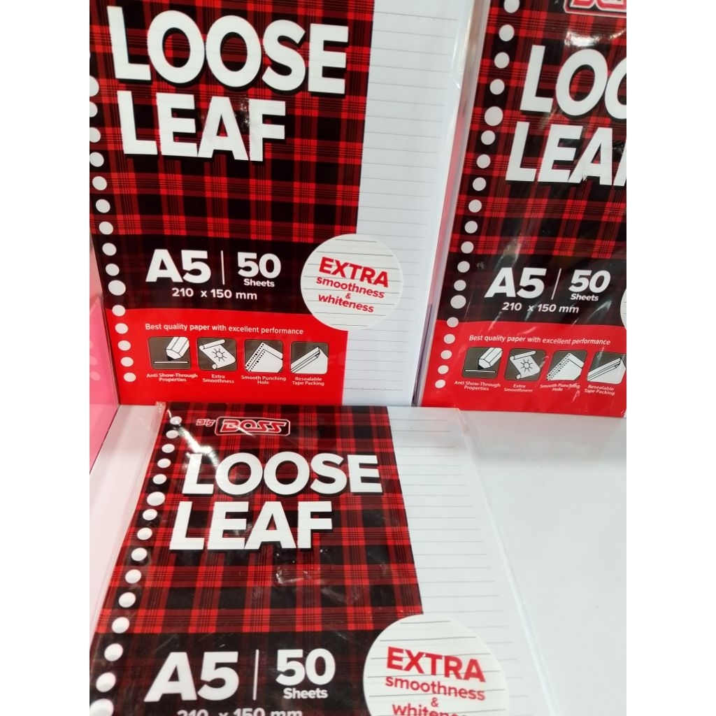 

LOOSE LEAF BIG BOSS A5-50Sheets 210 x 150 mm