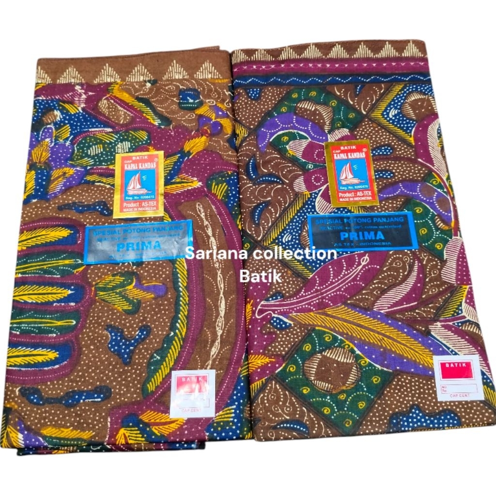 Kain Kebat Jarik Samping Panjang Batik Halus Cap Kapal Kandas Motif Tiga Negeri Jarit Ibu Melahirkan