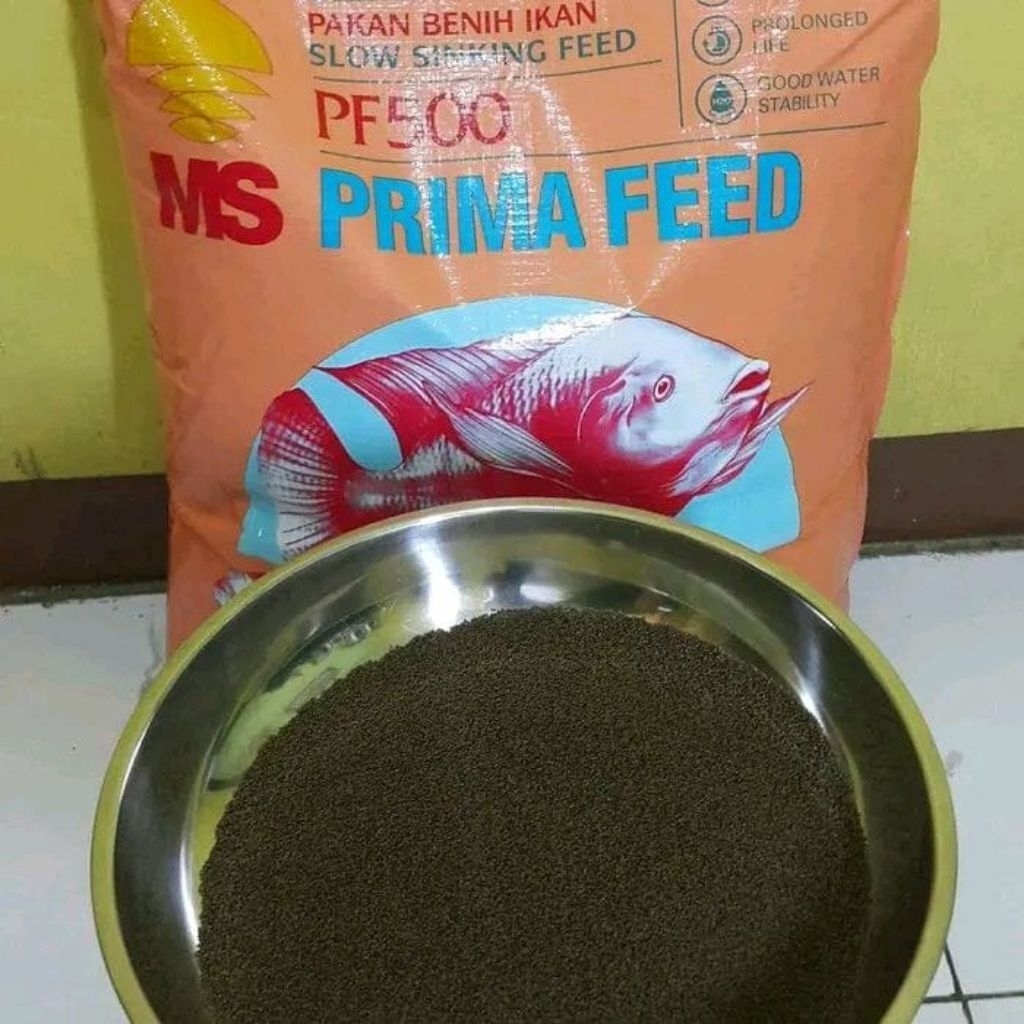 Pakan Pelet Benih Ikan MS Prima Feed PF 500 (1 kg) pf  500  pakan  ikan