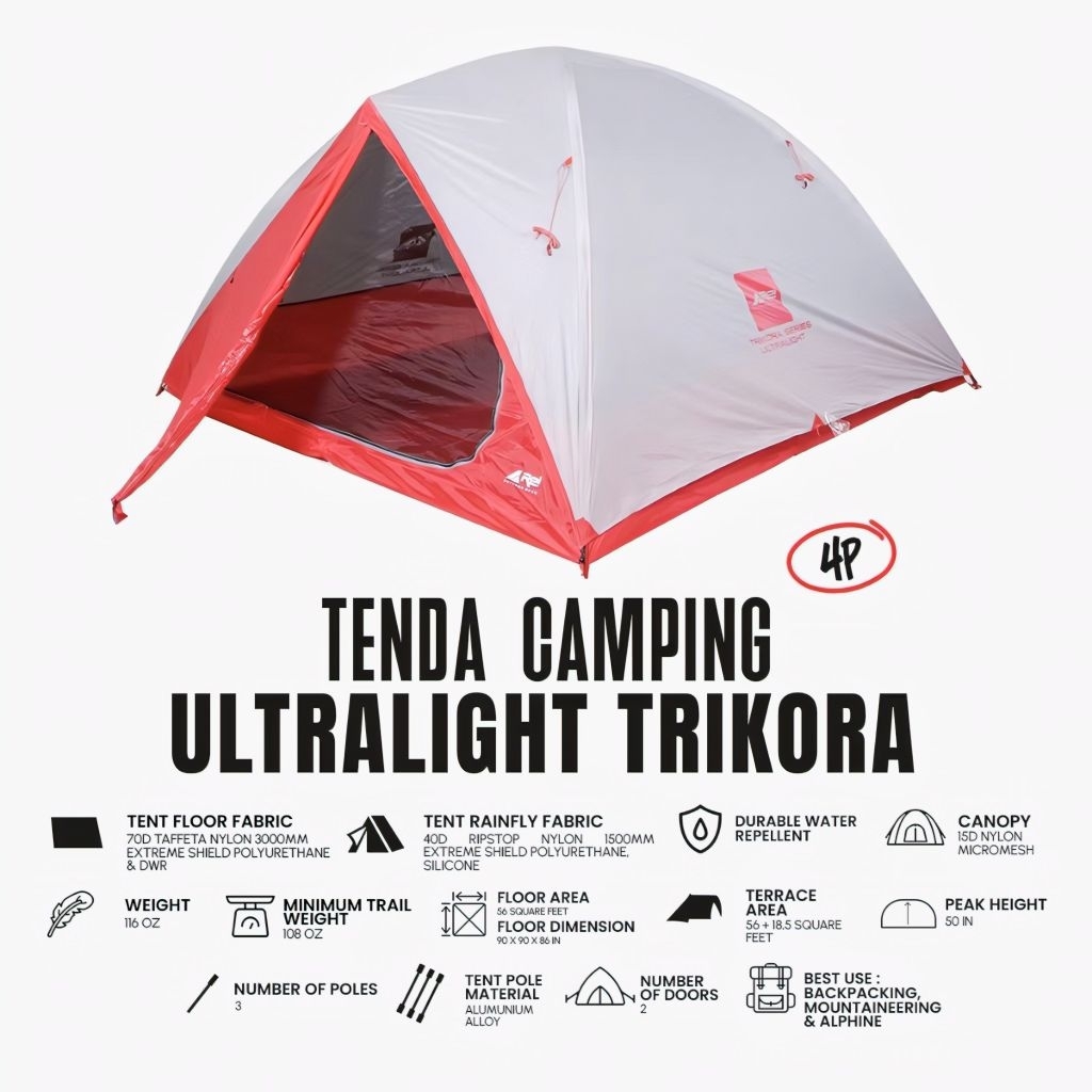 Tenda Arei outdoorgear Trikora Ultralight 4P