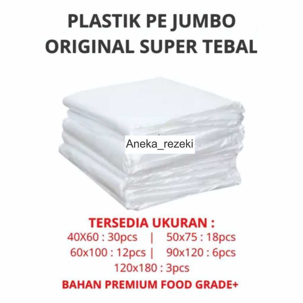 Plastik Pembungkus PE JUMBO   Bahan ORIGINAL | PLASTIK PE BENING BESAR  | PLASTIK FOOD GRADE
