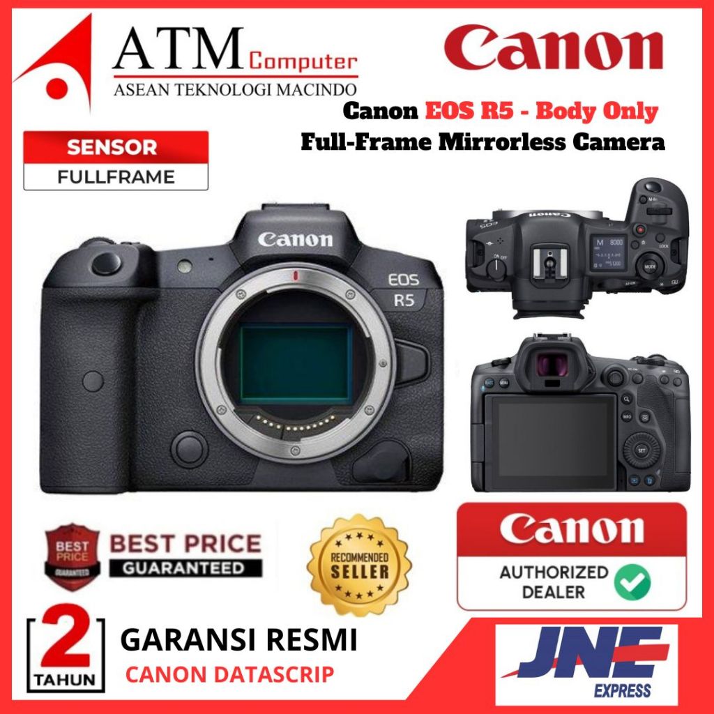 Canon EOS R5 Body Only Kamera Mirrorless Canon R5 Body Garansi Resmi