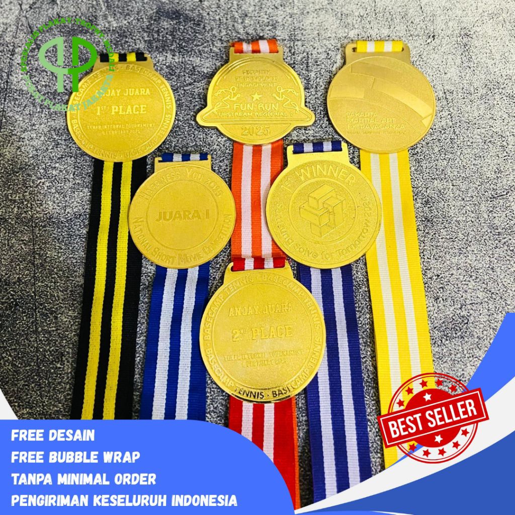 Medali Custom, Medali Logam, Medali Kuningan, Jual Medali, Medali Lomba, Medali Juara, Medali Emas