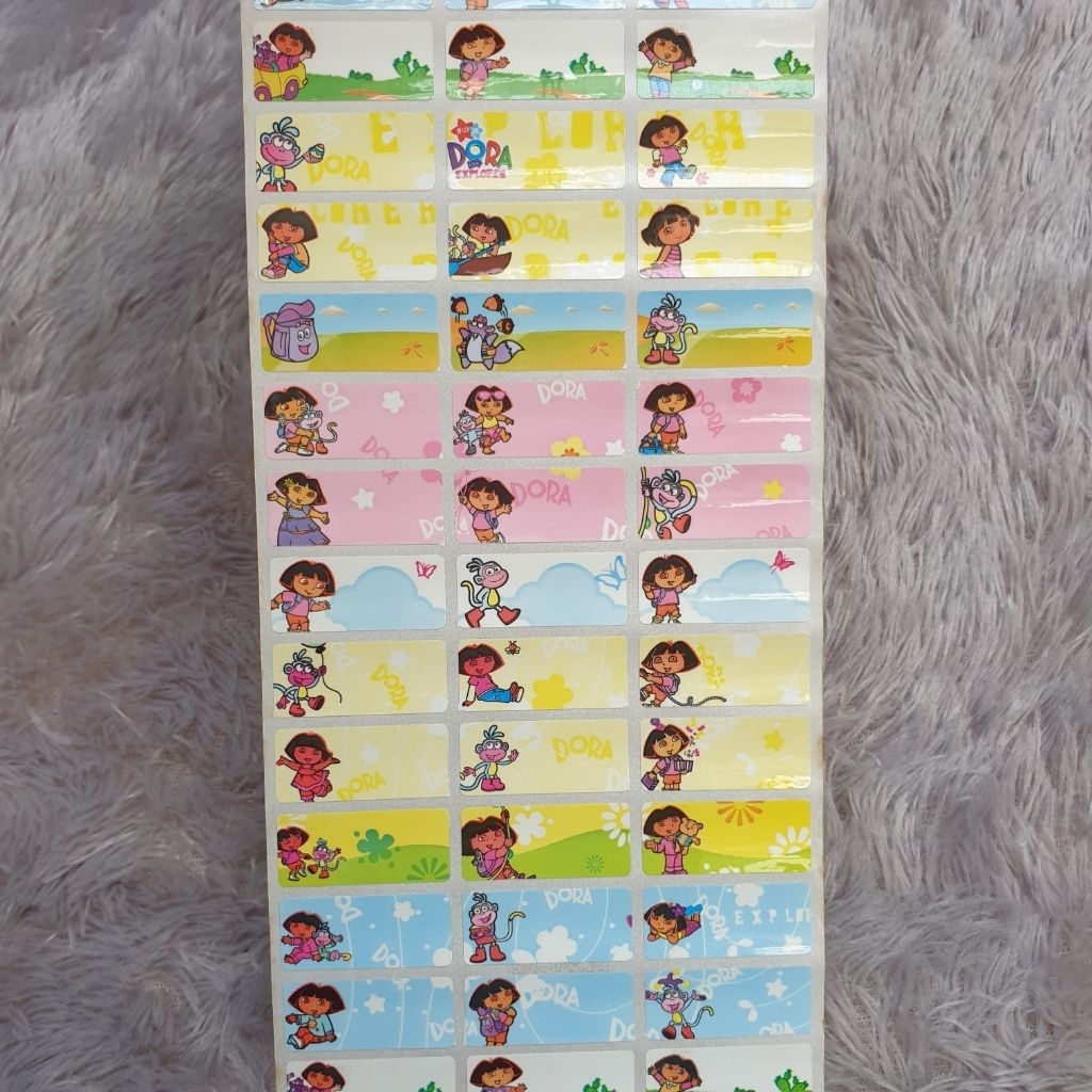 

STIKER NAMA WATERPROOF SIZE M/STIKER NAMA MOTIF/STIKER NAMA KARAKTER DORA/STIKER NAMA TERBARU