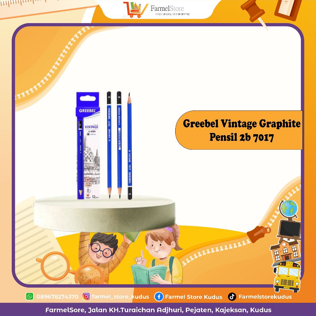 

Greebel Vintage Graphite Pencil 2b 7017 (Isi 3,6pcs)