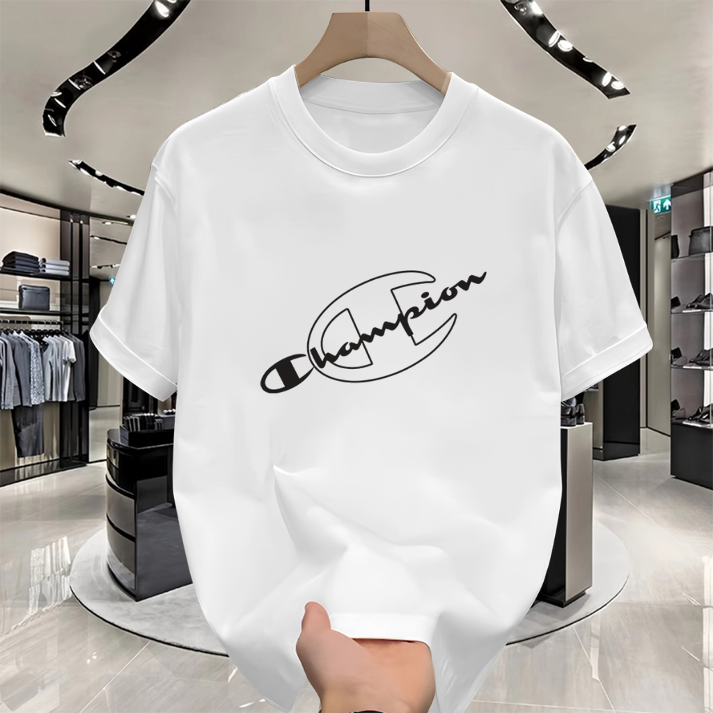 【24S cotton100% baju koas 】PUTIH-2 Cham-pion kaos pria distro original 100% wearesdy kaos pria wanit