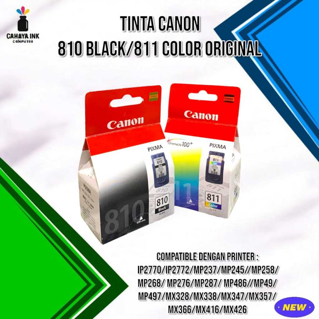 TINTA CANON 810 BLACK/811 COLOR ORIGINAL